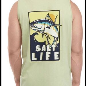 NWT Salt Life Men's “Kahuna Tuna” Graphic Tank - Seafoam